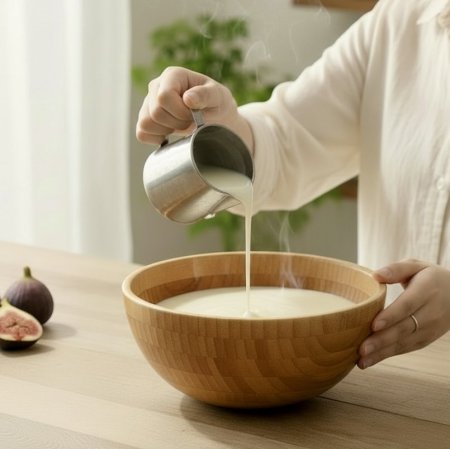 وعاء خشب مجور وسط -5