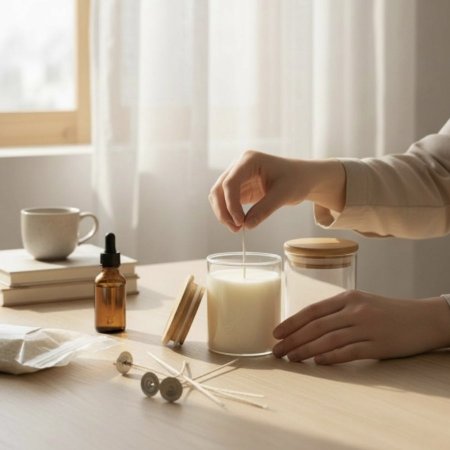 مرطبان زجاج دائري لصب الشمع -7