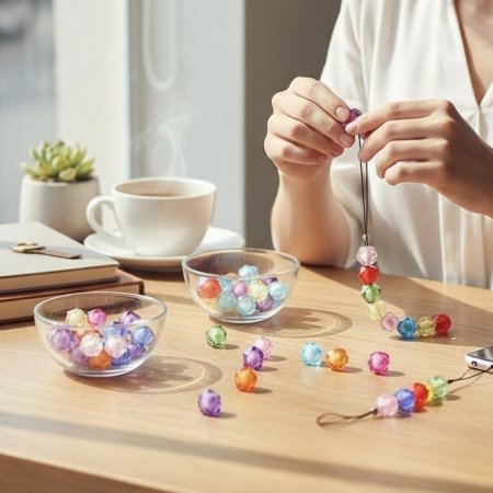 خرز اكريلك مربع10mm-مونس