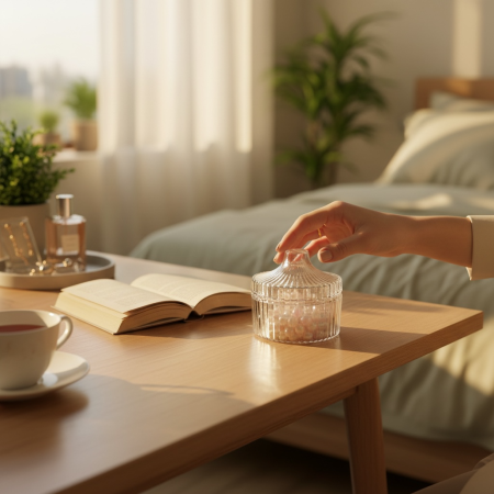 علب اكريلك للشمع مع غطاء كبير-5