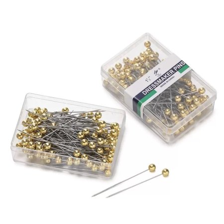 علبة دبوس -خرزة ذهبي