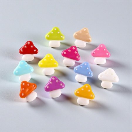 زر ملابس أطفال ملون-فطر