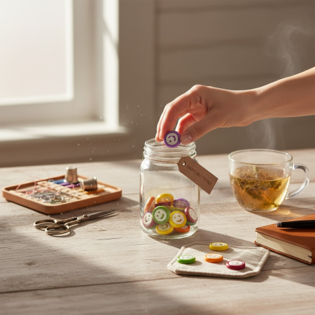 زر ملابس أطفال ملون-سمايل