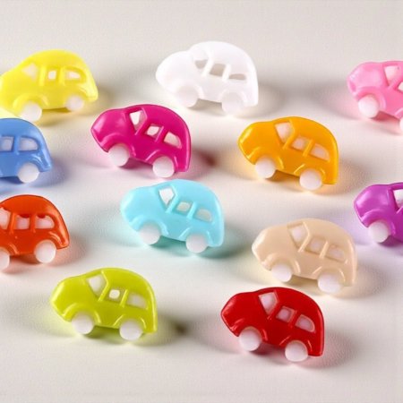 زر ملابس أطفال ملون-سيارة