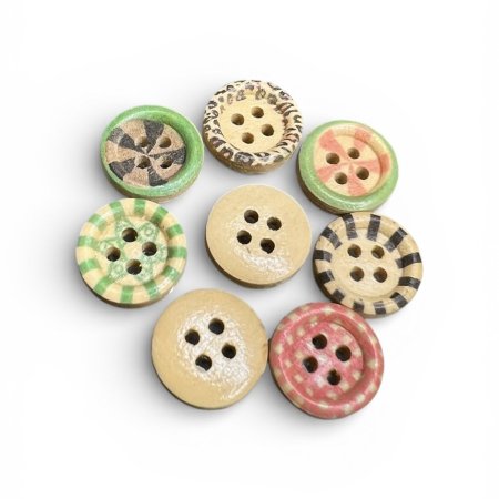 زر ملابس خشب -وجهين